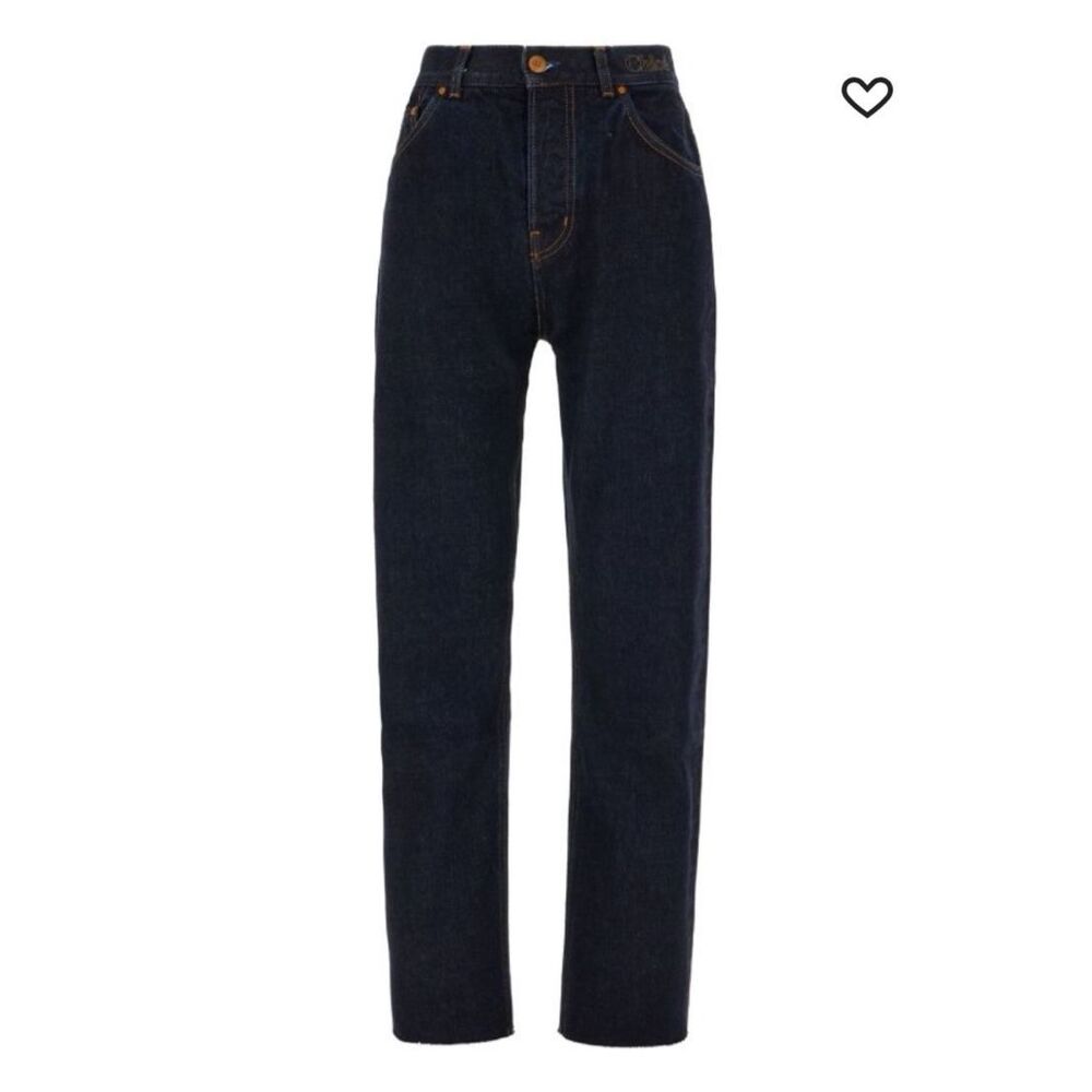 Chloe NWT Papaya straight leg embroidered jeans